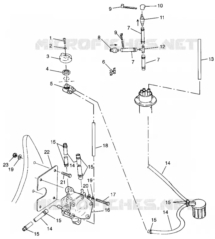 SISTEMA DE COMBUSTIBLE SLX 780 B964287 and  Intl. SLX 780 I964287 (4937443744A010)