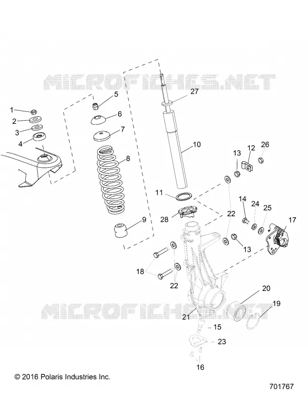 SUSPENSION, PUNTAL DELANTERO