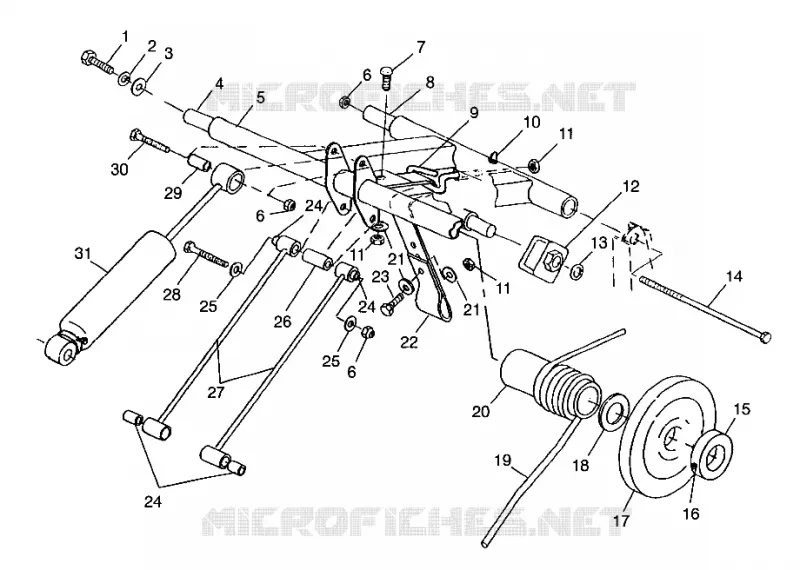 TRASERO ARM PAR 500 INDY 0982764(A)(B) and EUROPEAN 500 INDY E982764A (4942104210B010)