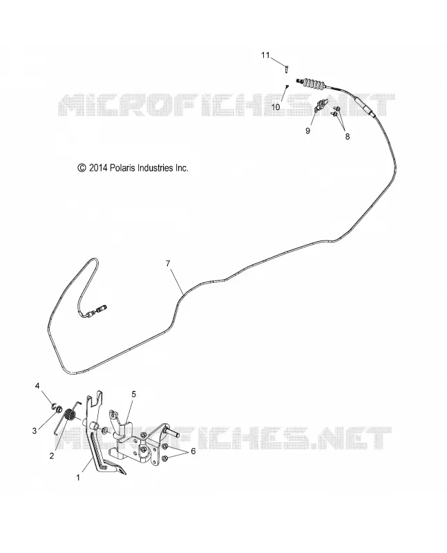 ENGINE, PEDAL DEL ACELERADOR/CABLE