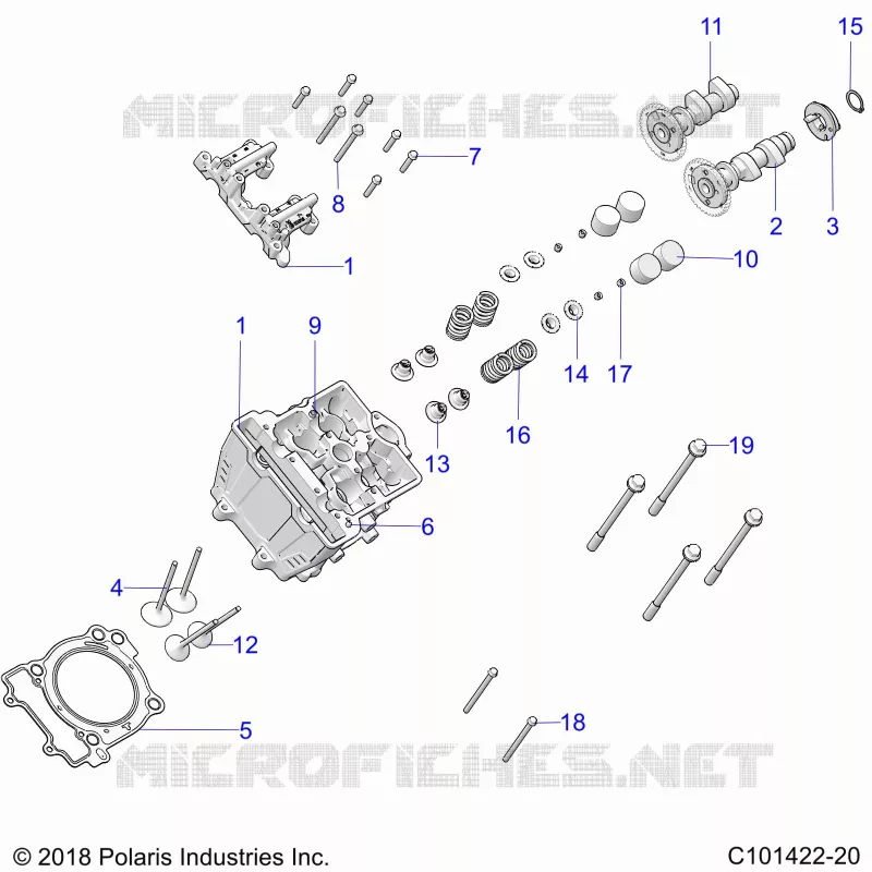CILINDRO HEAD, CAMS AND VALVES