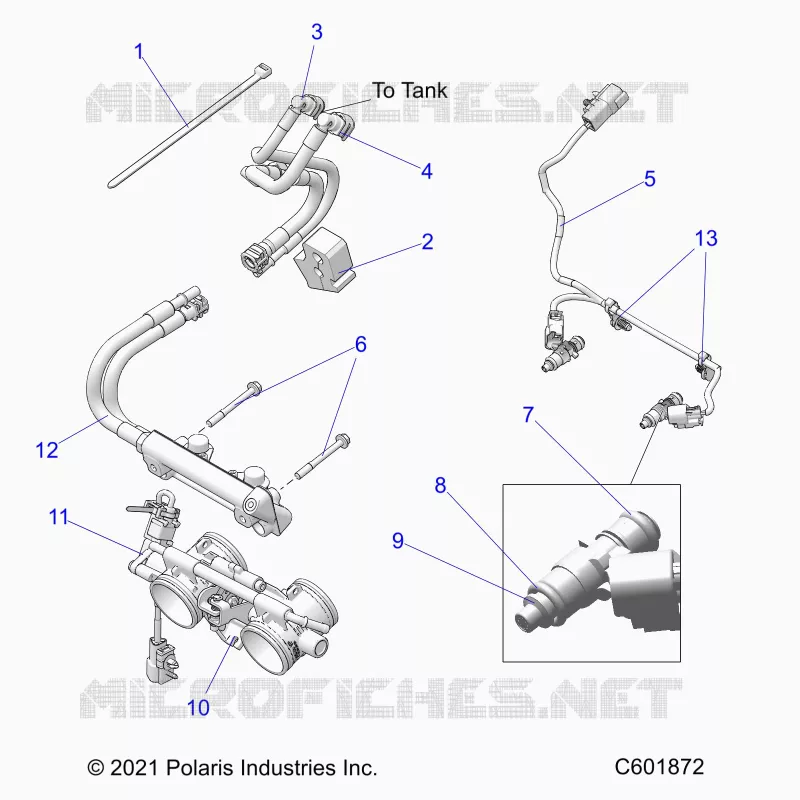 SISTEMA DE COMBUSTIBLE, RAIL, LINES AND THROTTLE BODY