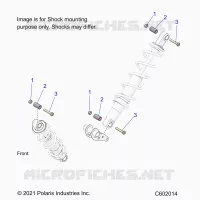 SUSPENSION, MONTAJE DE DESCARGA, REAR SUSP.