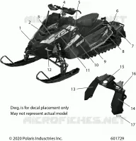 ETIQUETAS, POLARIS BLUE SIDE PANEL W/BLK ACCENT MODEL