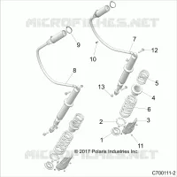 SUSPENSION, REAR MONTAJE DE DESCARGA