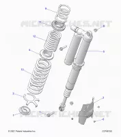 SUSPENSION, REAR MONTAJE DE DESCARGA, DELUXE