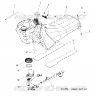 SISTEMA DE COMBUSTIBLE, GASOLINA TANK ASM.