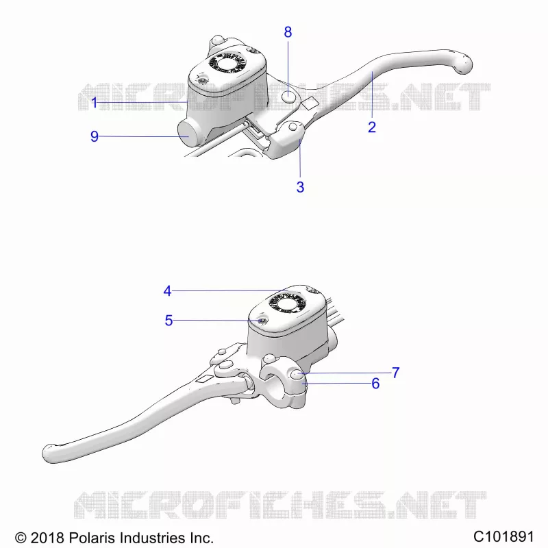 BRAKES, FRONT BRAKE LEVER AND CILINDRO MAESTRO