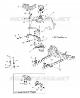GASOLINA TANK AND CARBURADOR MOUNTING