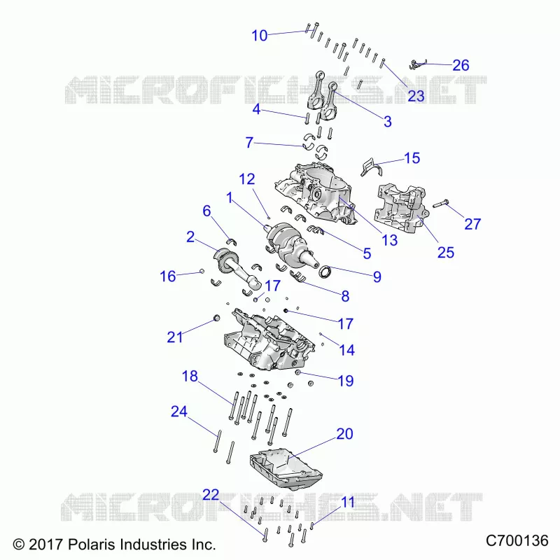 ENGINE, CRANKCASE AND CIGUEÑAL
