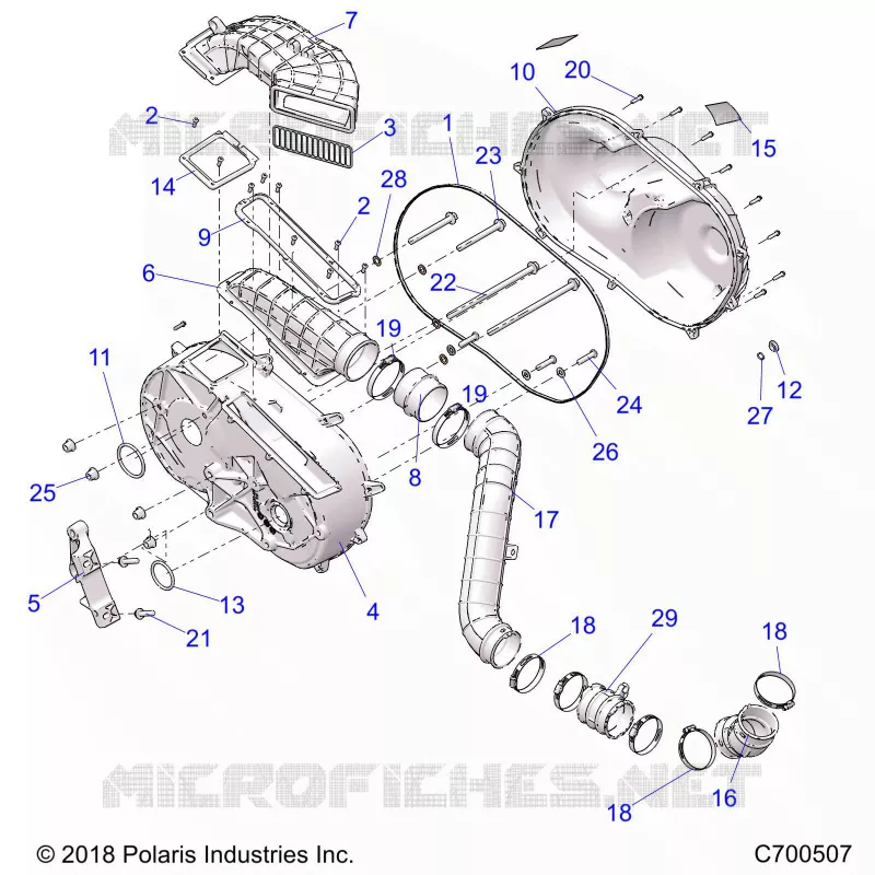 TREN, CLUTCH COVER AND DUCTING