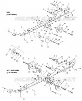 montaje en carril (SUSPENSION) 500 0972764,  EUROPEAN 500 E972764, 500 SKS 0972 (4938393839C002)