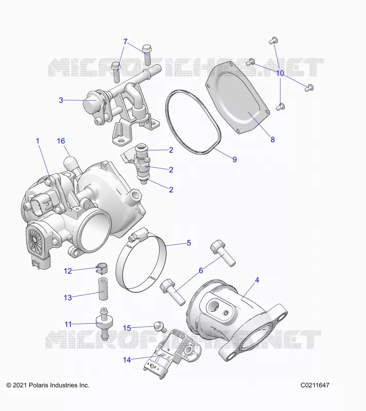 ENGINE, CUERPO DE MARIPOSA AND FUEL RAIL