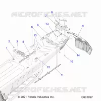 CHASIS, REAR, MISC. COVERS AND SNOWFLAP