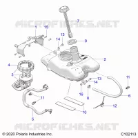 SISTEMA DE COMBUSTIBLE, FUEL TANK ASM.