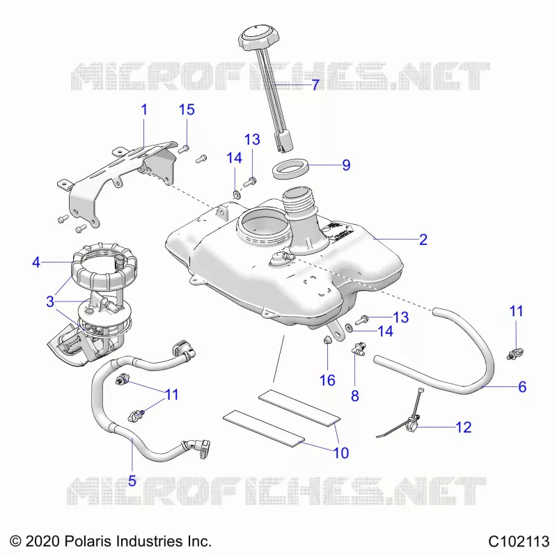 SISTEMA DE COMBUSTIBLE, FUEL TANK ASM.