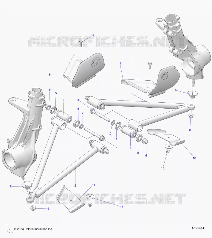 SUSPENSION, A-ARM AND PUNTAL MOUNTING