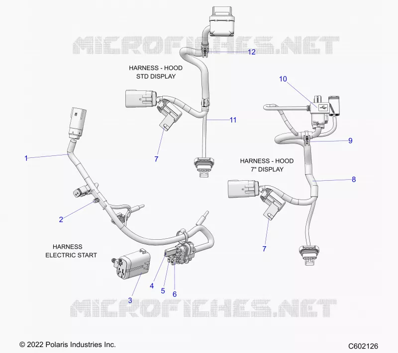 ELECTRICA, WIRE HARNESS, HOOD, ELECTRIC START