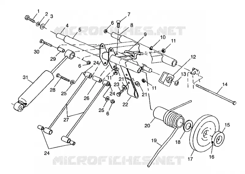 TRASERO ARM PAR 500 INDY 0982764(A)(B) and EUROPEAN 500 INDY E982764A (4942104210B010)