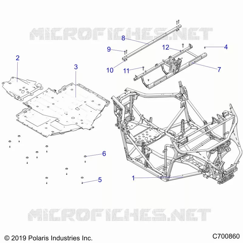 CHASSIS, MARCO PRINCIPAL AND SKID PLATES