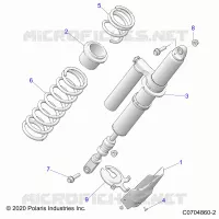 SUSPENSION, REAR MONTAJE DE DESCARGA