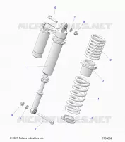 SUSPENSION, REAR MONTAJE DE DESCARGA