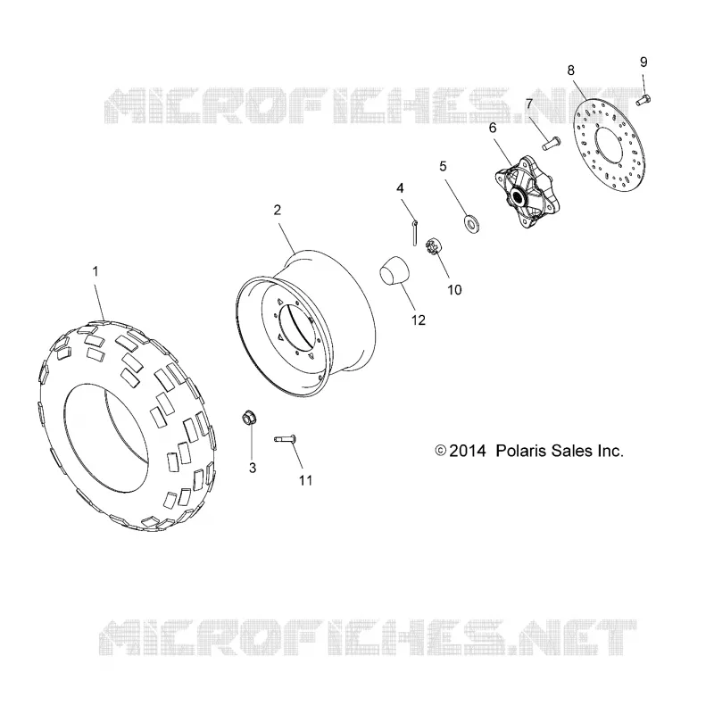 RUEDAS, FRONT TIRE AND BRAKE DISC