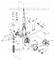 puntal delantero Magnum 4X4 W97AC42A, Swedish Magnum 4X4 S97AC42E and Norwegian (4940834083B002)