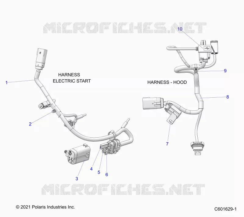 ELECTRICA, WIRE HARNESS, HOOD, ELEC. START