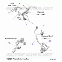 ELECTRICA, WIRE HARNESS, HOOD, ELEC. START