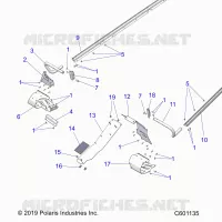 CHASSIS, PROTECCIÃ³N DEL EMBRAGUE, FOOTRESTS, TUNNEL GRIPS