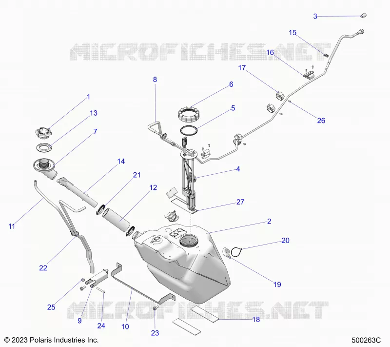 SISTEMA DE COMBUSTIBLE, FUEL TANK ASM.