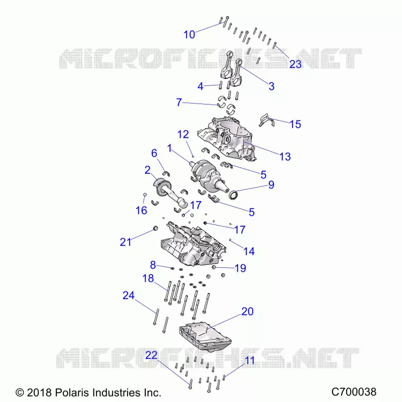 ENGINE, CRANKCASE AND CIGUEÑAL