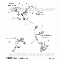 ELECTRICA, WIRE HARNESS, HOOD, ELEC. START