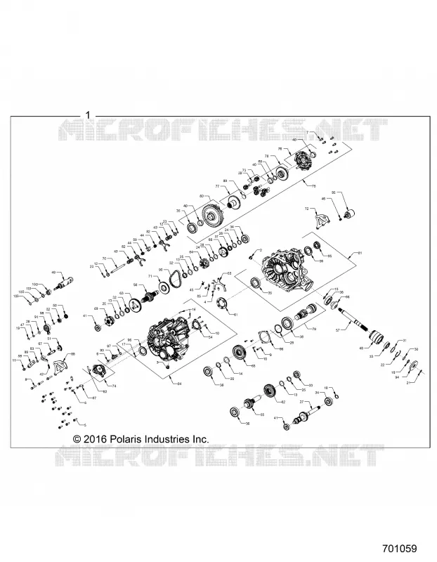 DRIVE TRAIN, PRINCIPAL GEARCASE INTERNALS