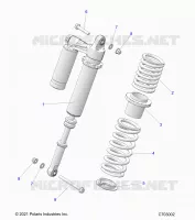 SUSPENSION, REAR MONTAJE DE DESCARGA