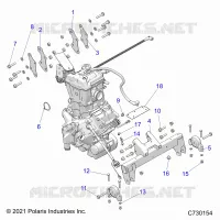 ENGINE, TRANSMISIÃ“N MOUNTING &amp; LONG BLOCK- R23M4U57B4/B9 (C730154)