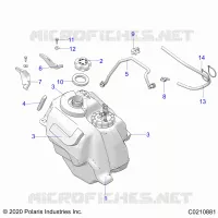 SISTEMA DE COMBUSTIBLE, FUEL TANK ASM.