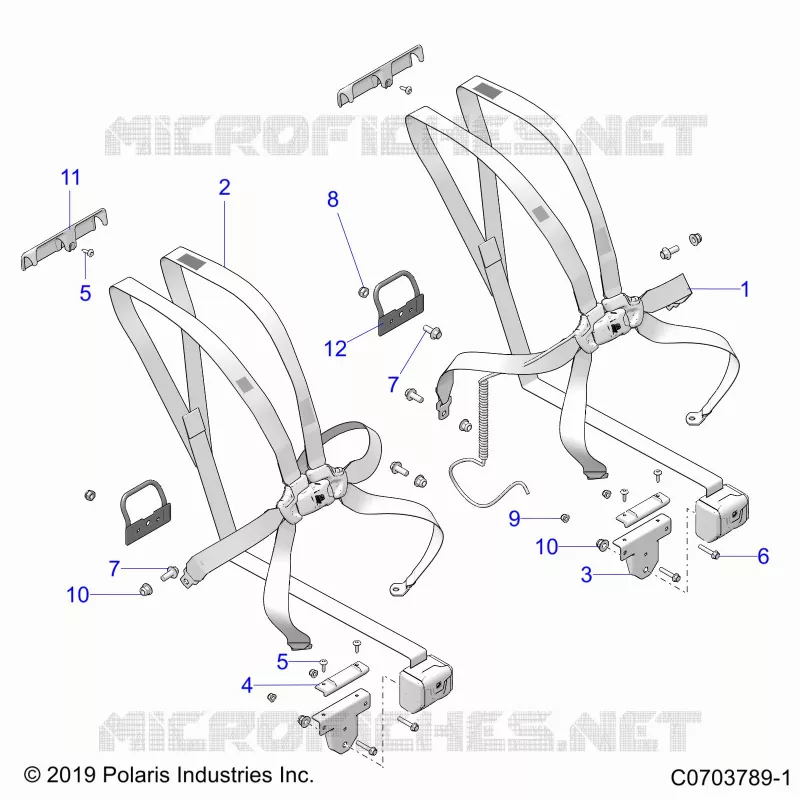 ASIENTO BELT MOUNTING, FRONT, 6 POINT