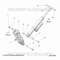 SUSPENSION, MONTAJE DE DESCARGA, REAR SUSP.