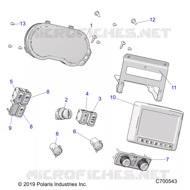 ELECTRICA, DASH GUAGE/SWITCHES RIDE COMMAND/RIDE COMMAND PREM
