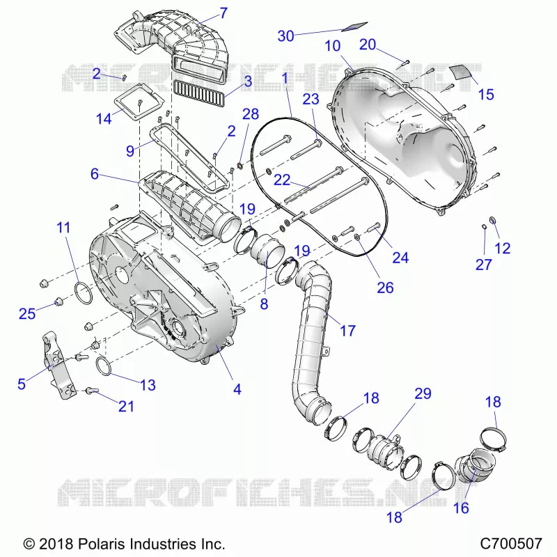 TREN, CLUTCH COVER AND DUCTING
