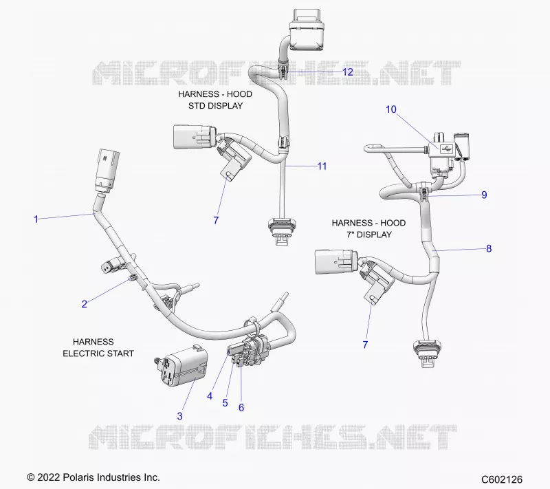 ELECTRICA, WIRE HARNESS, HOOD, ELECTRIC START