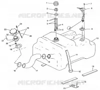 GASOLINA TANK w/SEPARATE GASOLINA SENDER   and PICK-UP  SLT 750 B954170 (4930563056A009)