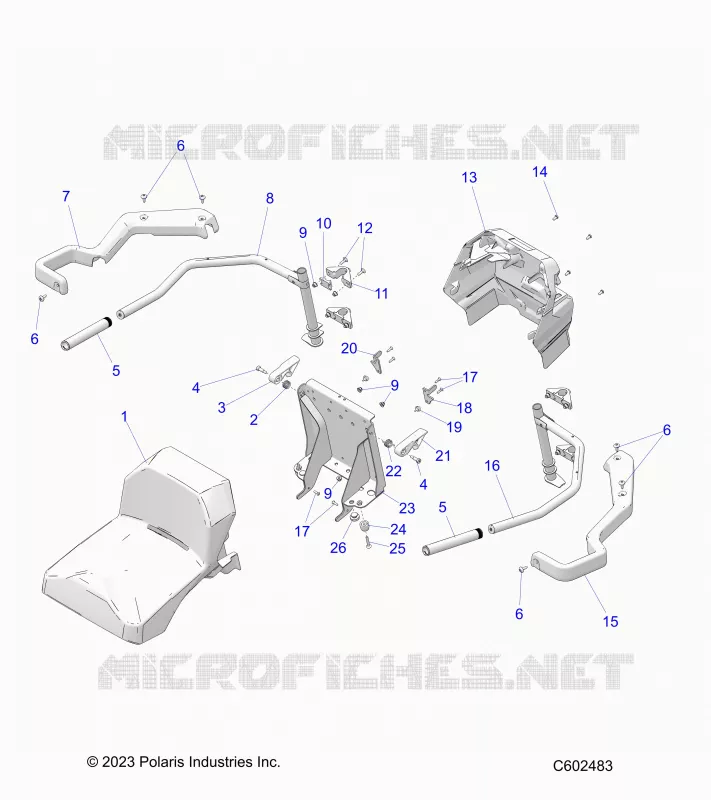 BODY, PASSENGER ASIENTO AND ARM REST ASM.