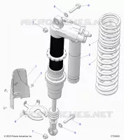 SUSPENSION, REAR MONTAJE DE DESCARGA