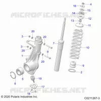 SUSPENSION, PUNTAL DELANTERO