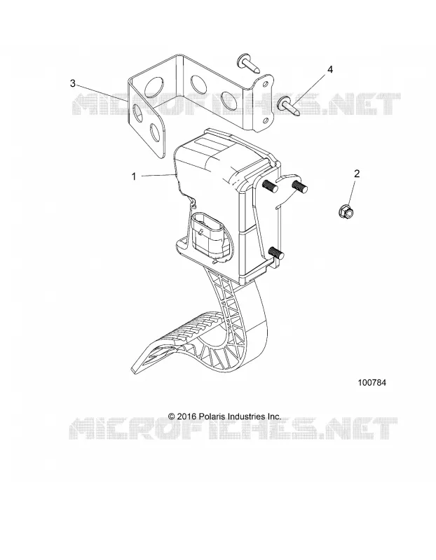 ENGINE, PEDAL DEL ACELERADOR AND MOUNT