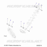 SUSPENSION, MONTAJE DE DESCARGA, REAR SUSP.