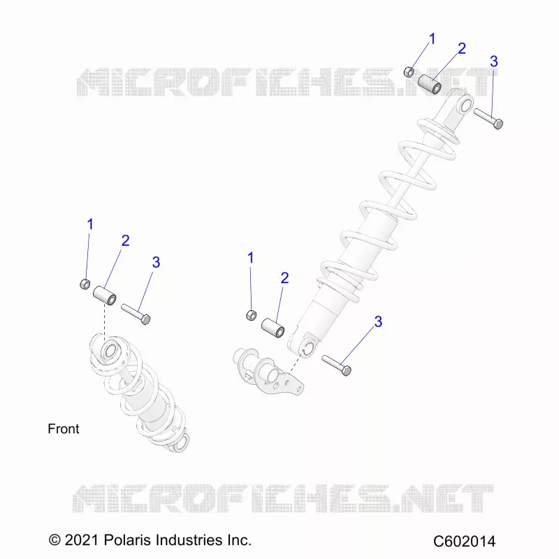 SUSPENSION, MONTAJE DE DESCARGA, REAR SUSP.